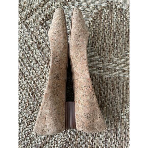 Corso Como Natural Cork Tan ‘Jullia’ Ballet Core Pointed Toe Flat Size 7.5M - Picture 5 of 7